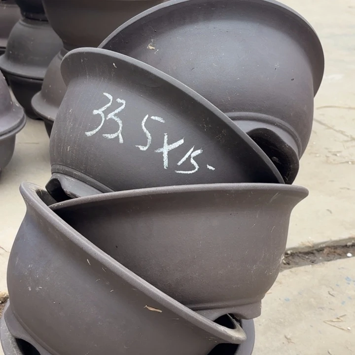 紫砂花盆  100-5。 33.5-15