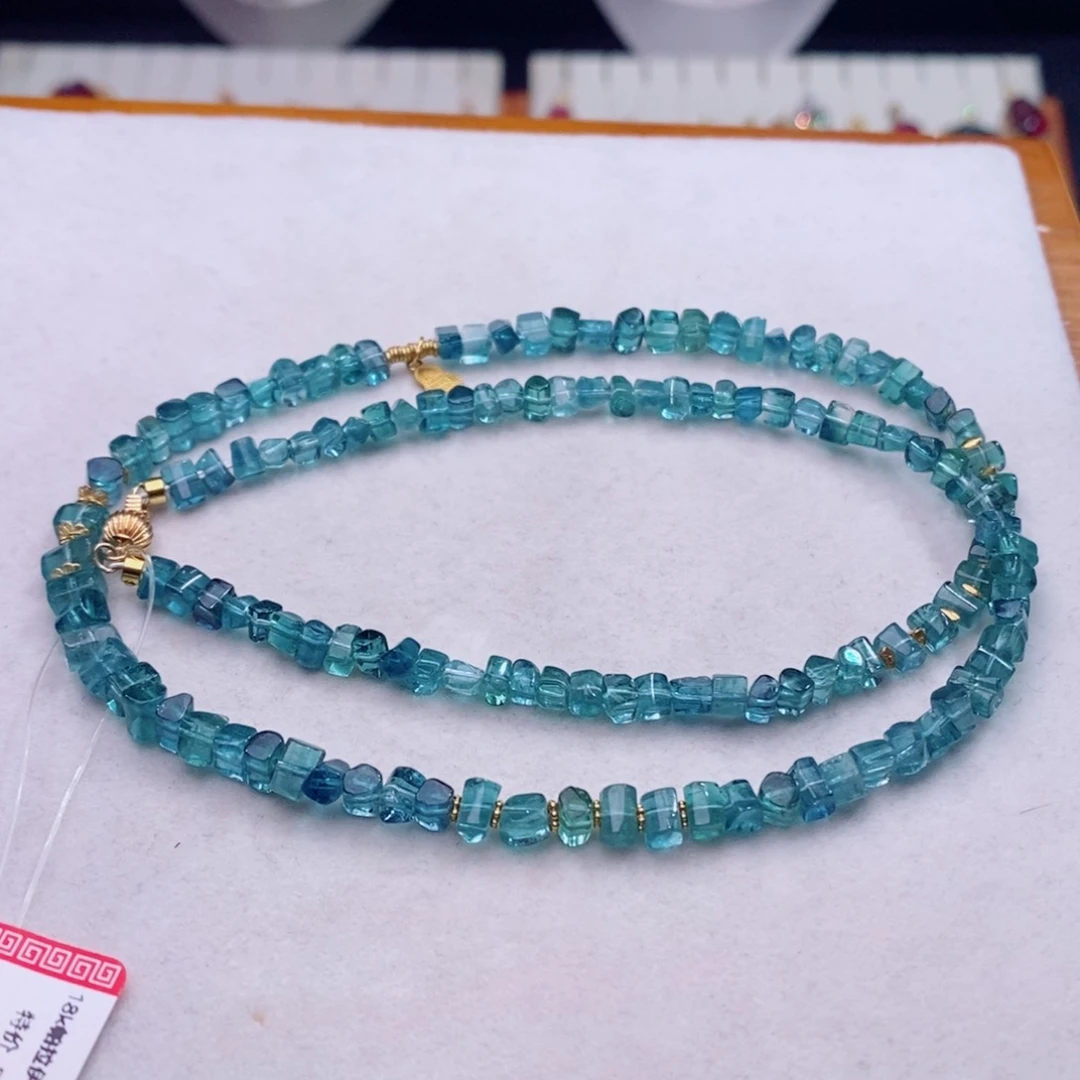 项链18K金镶嵌碧玺d