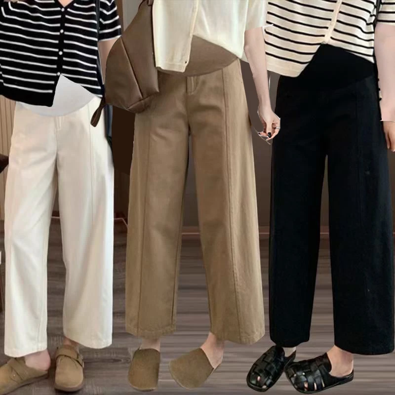 夏季弹力孕妇裤小个子显瘦休闲裤梨形身材九分哈伦裤阔腿裤哈伦裤