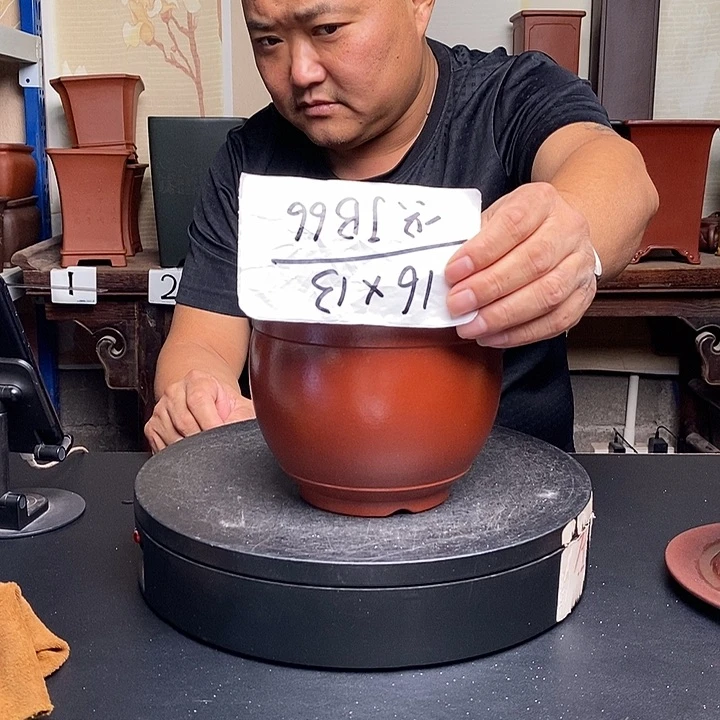 紫砂花盆货号一只JB66