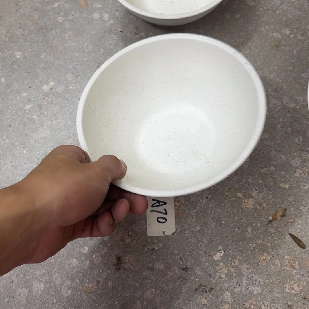 陶瓷沙海米白7寸面碗