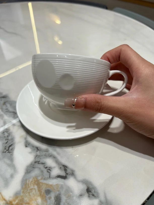 150毫升一人份星辰咖啡杯碟高级酒店纯白色