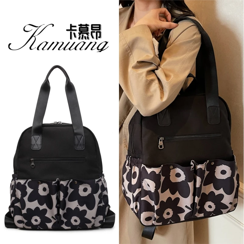 大容量时尚百搭通勤都市简约气质通勤风旅行包多功能双肩多用潮流