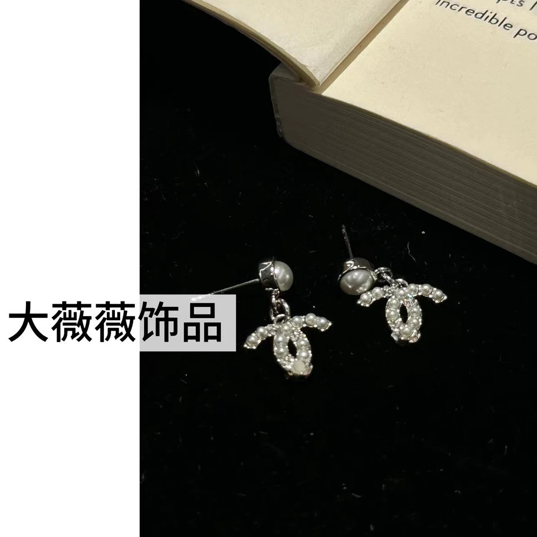 铜合金耳饰 高级感银白色耳饰-90003