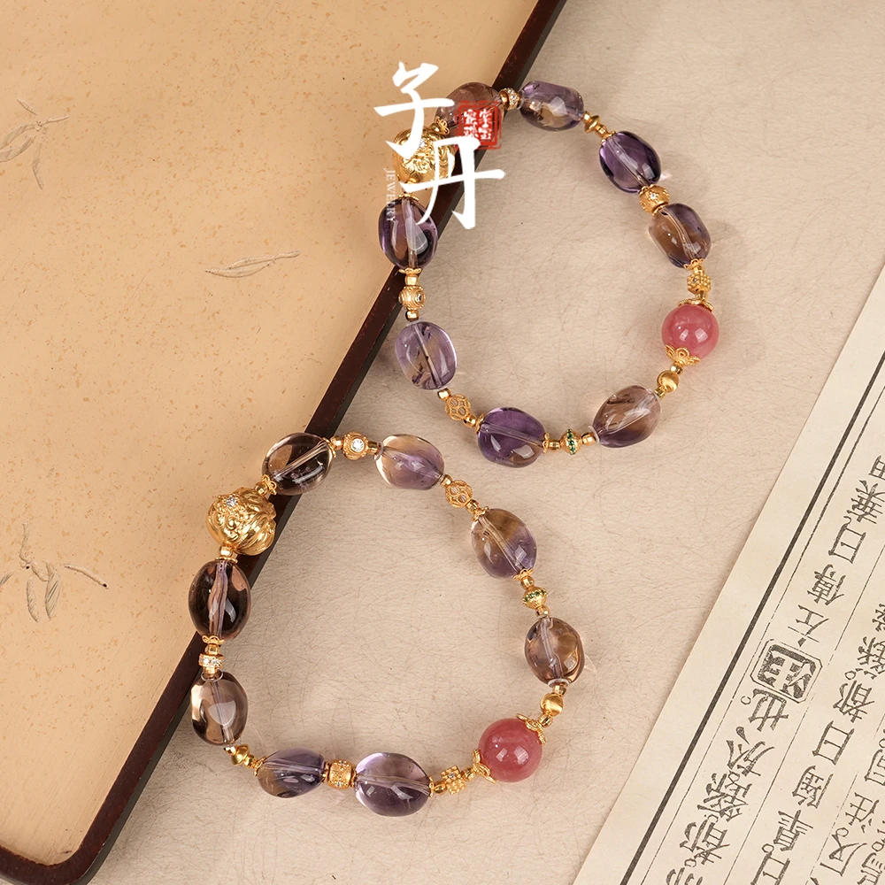 【蜜棠二店】紫黄晶灵Y手串(多样性发/发一串)C2-300
