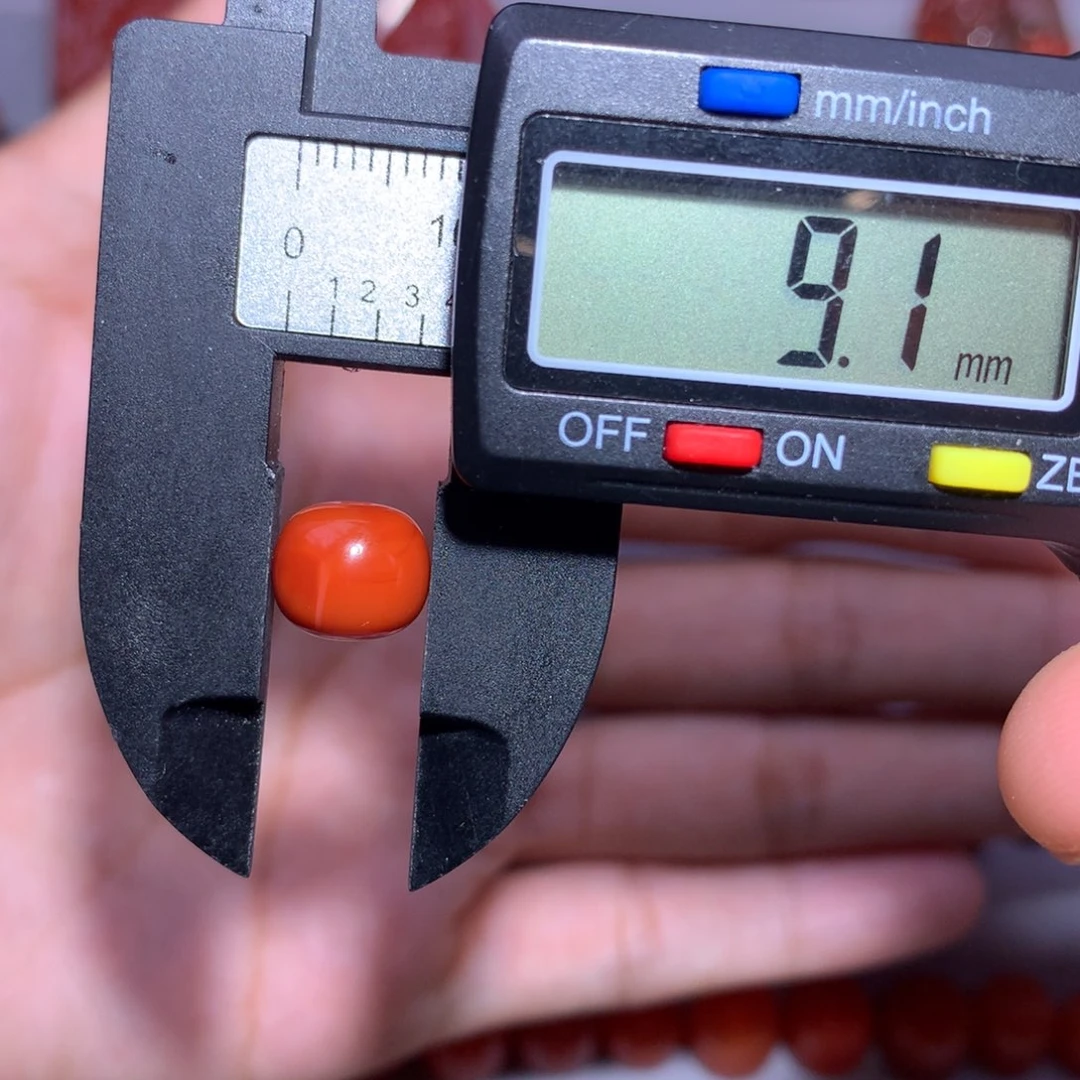 南红玛瑙未镶嵌满肉柿子老型9.1×8.1纹