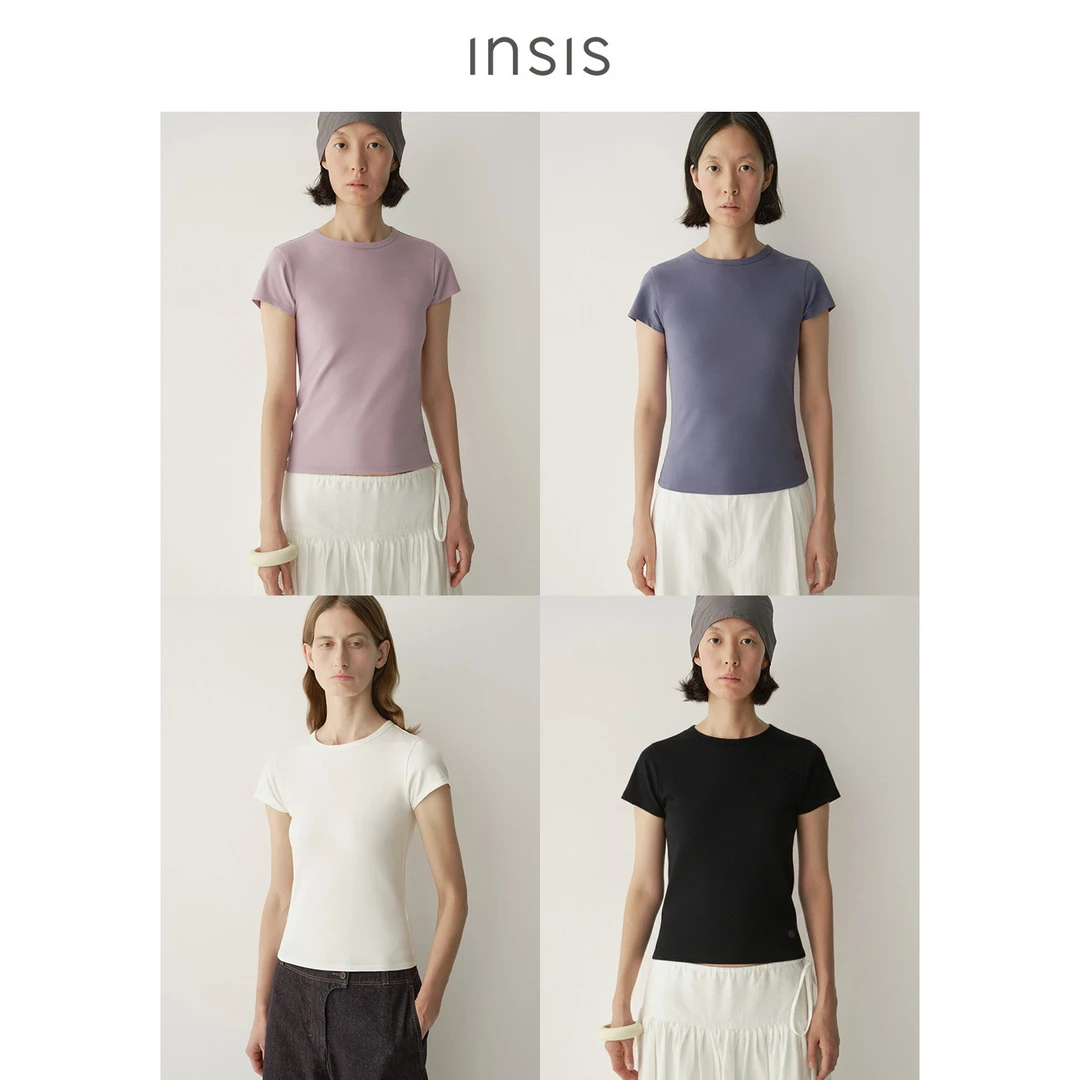 {1.4日新品}INSISFEMME基础圆领紧身T恤FN2611103502