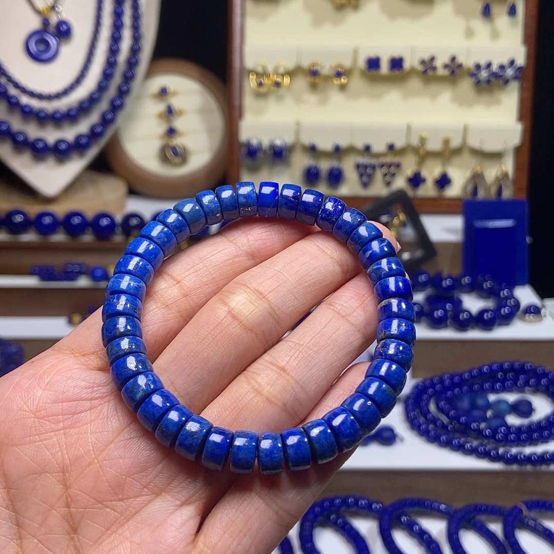 未镶嵌青金石精工药片手串8mm+