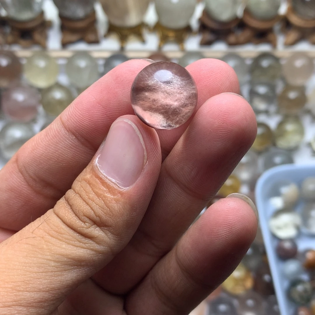 乘****水晶珠宝半成品未镶嵌兔毛球