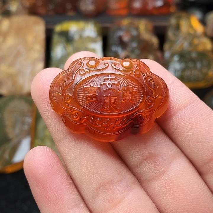琥珀未镶嵌裸石锁19