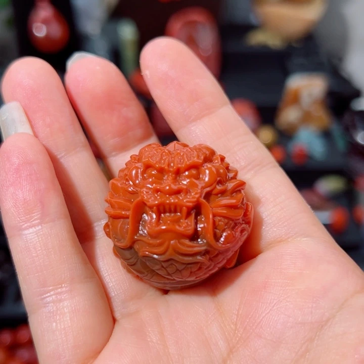 龙***护南红玛瑙单珠未镶嵌