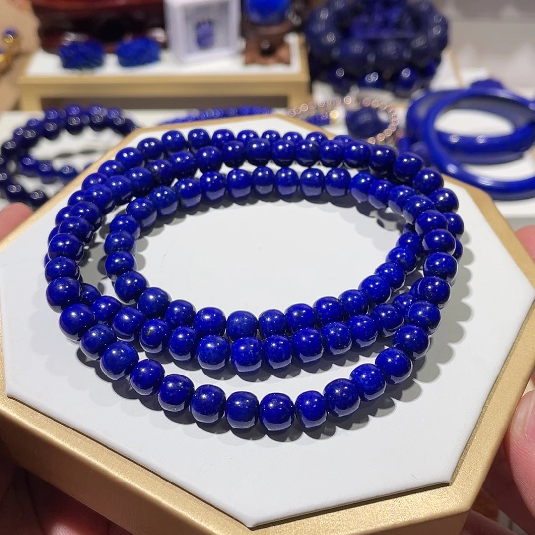 青金石未镶嵌老型108颗7mm