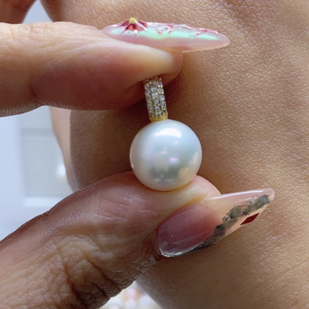 淡水珍珠颈饰银S925镶嵌