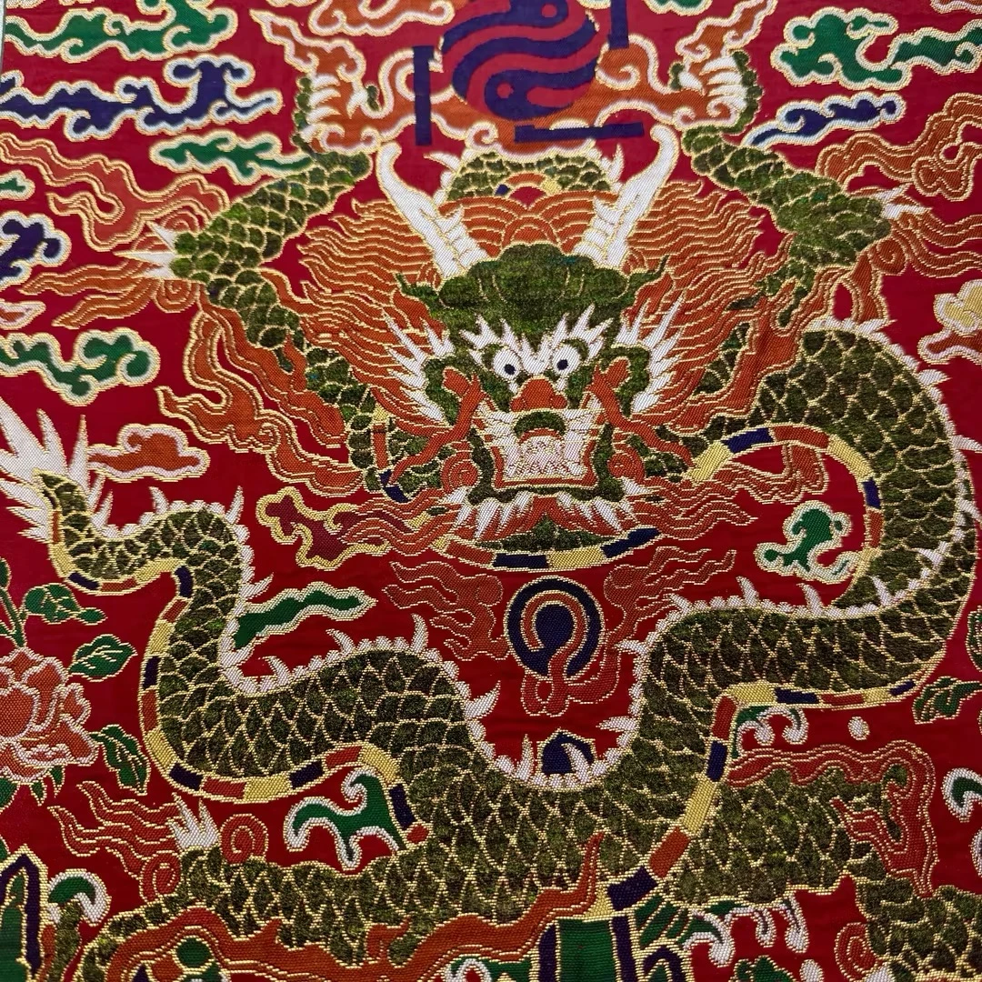 【正龙方补卷轴】南京云锦博物馆云锦手工织造文物复制件挂画