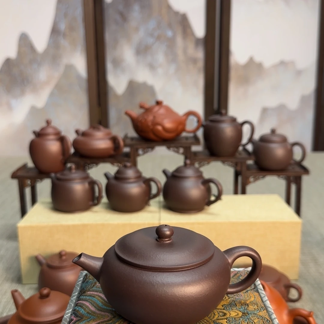 F***…茶壶紫砂深井黑紫泥钵盂