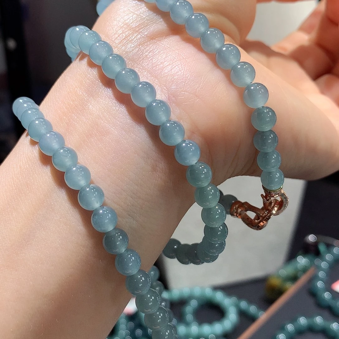 未镶嵌手串翡翠天然a货翡翠项链6mm