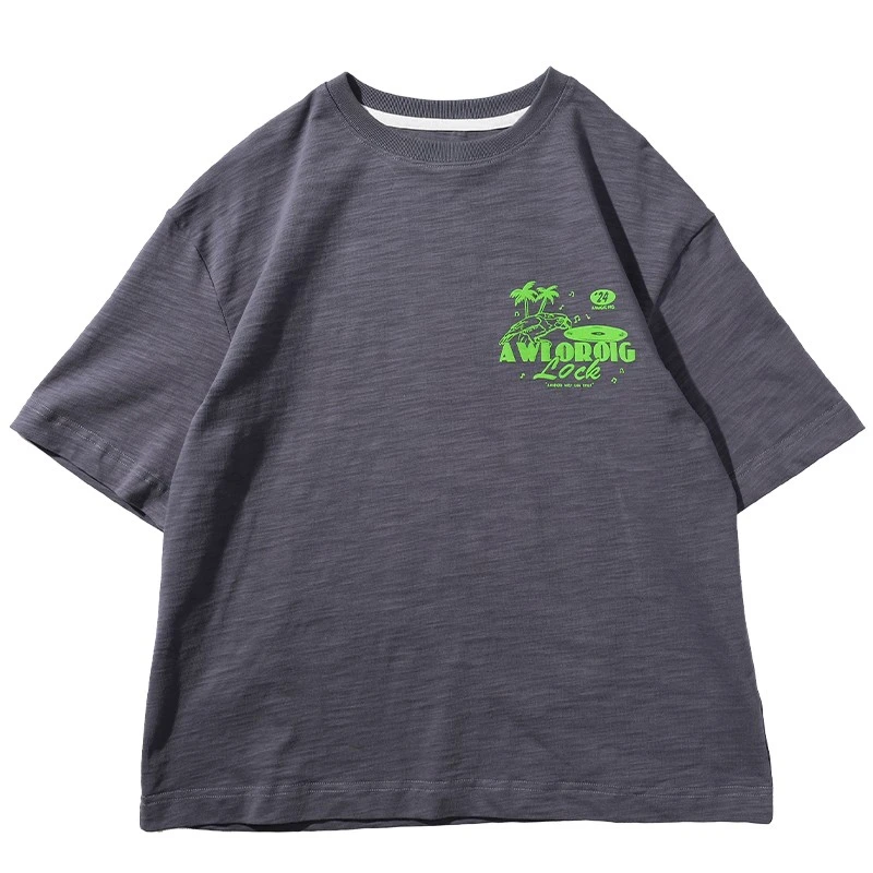 Y7820男童夏装短袖立体发泡字母印花T恤儿童洋气半袖棉体恤