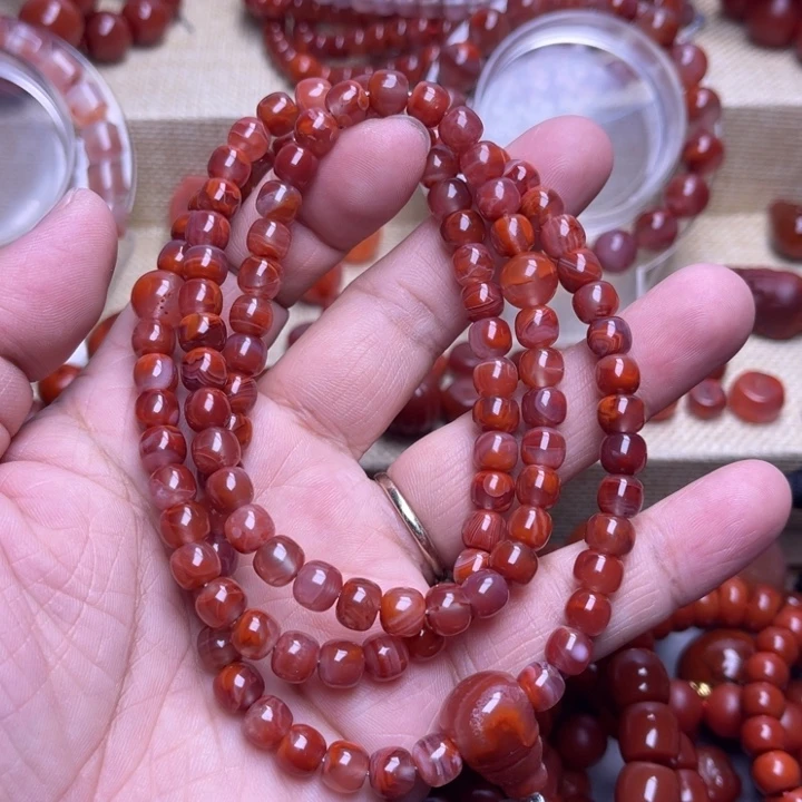 南红玛瑙未镶嵌手链火焰108