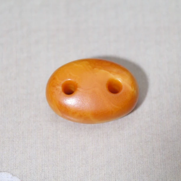 天然原矿老蜜蜡橘皮风化石膏蜡异型珠20.2×28.5×14.2mm