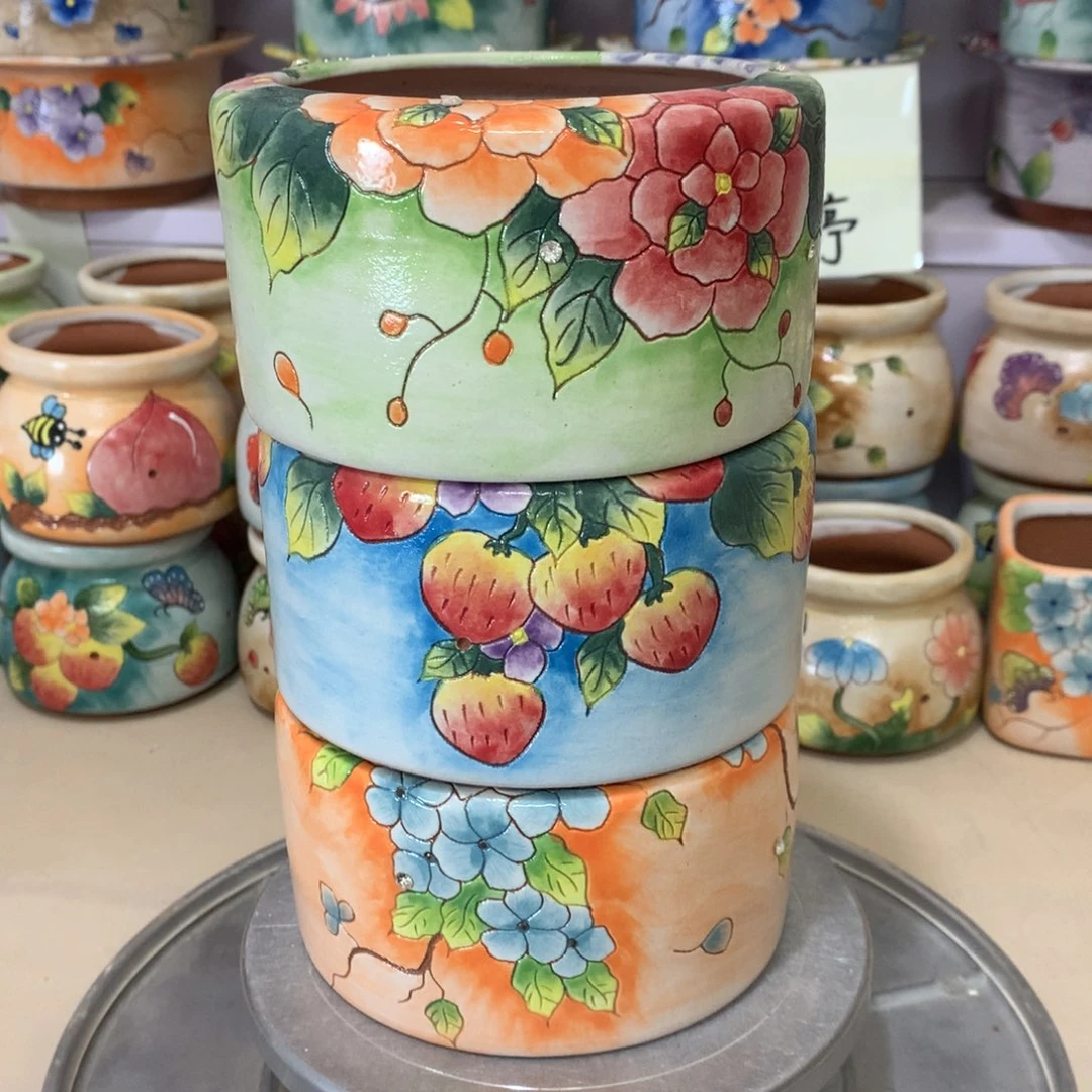 福利花盆，手绘花盆