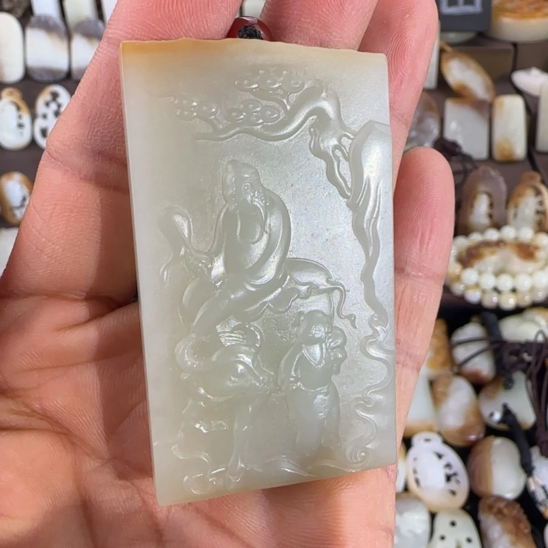 和田玉未镶嵌颈饰【老子出关】