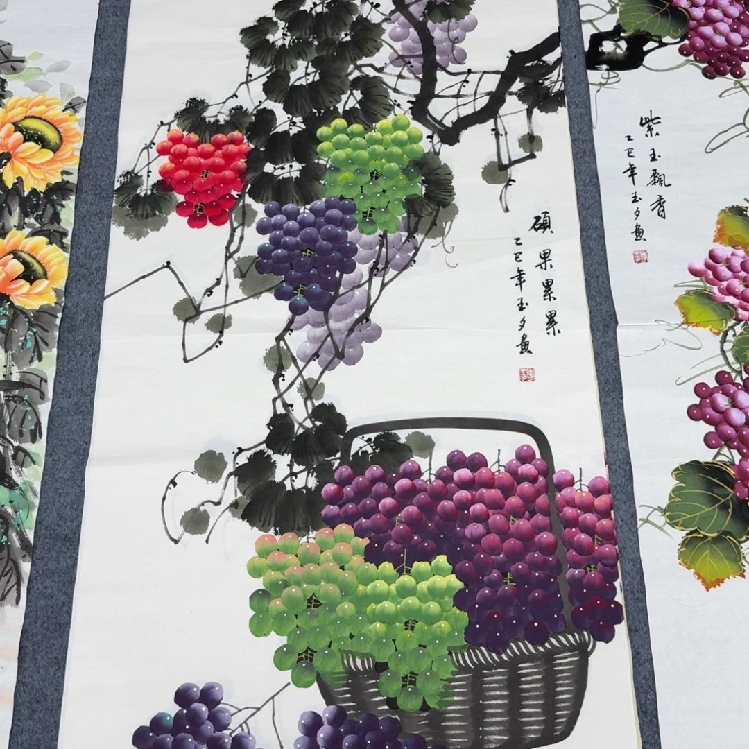 国画四尺尺寸70X140纯手绘作品