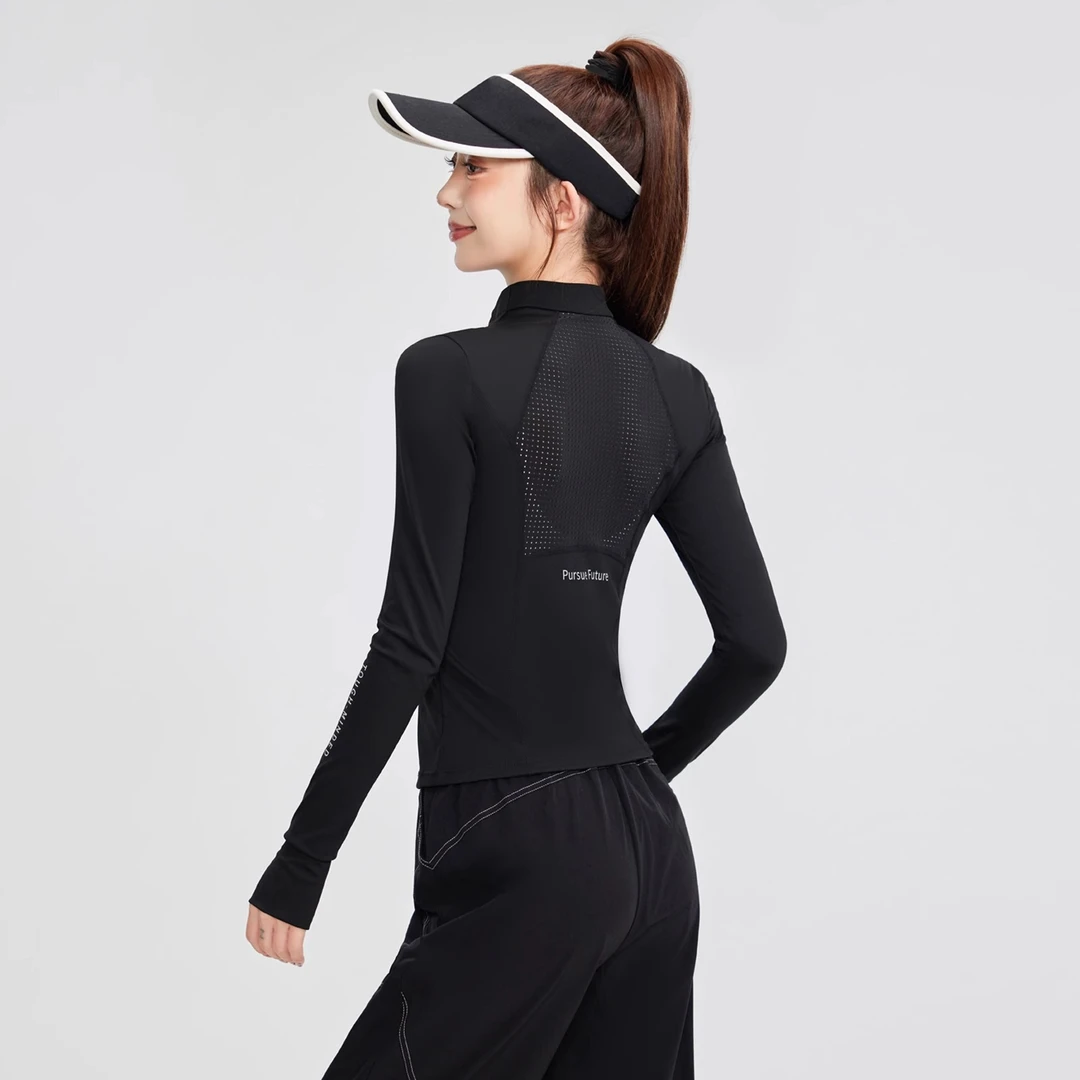 秋冬跑步快干健身服女套装2024透气长袖训练运动服跳绳训练马拉松