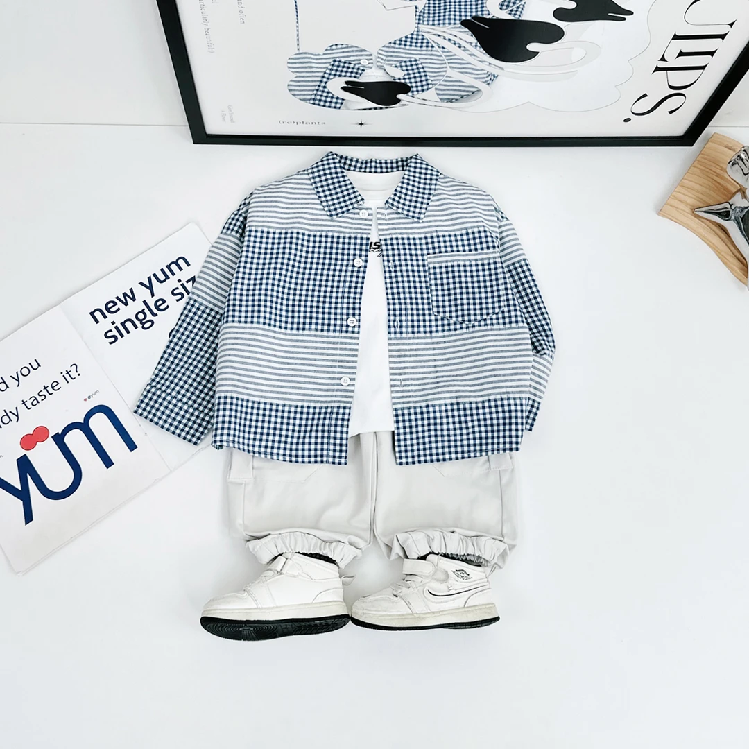 儿童衬衫长袖2025新款春装男童春秋上衣潮 FB25013 悠悠童话童装