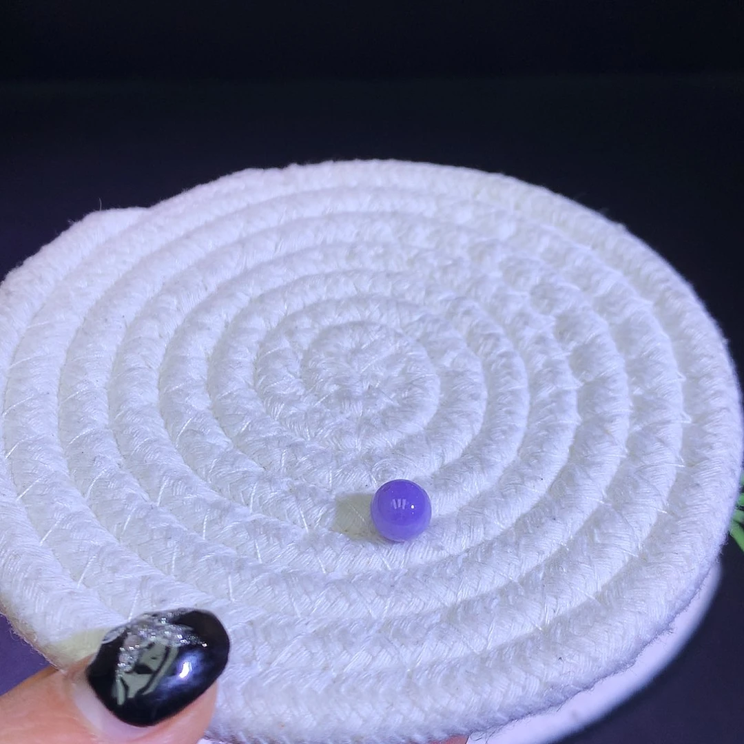 散珠翡翠天然缅甸翡翠单珠卡7.7浓紫