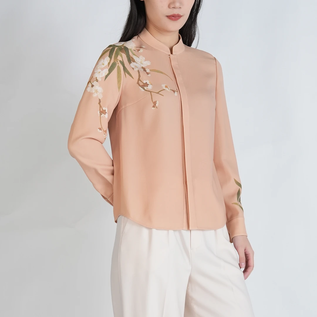 中国风长袖气质女士衬衫-YECL040110