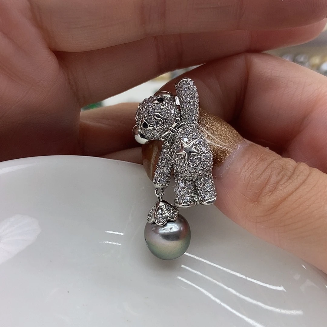 合金胸针海水珍珠