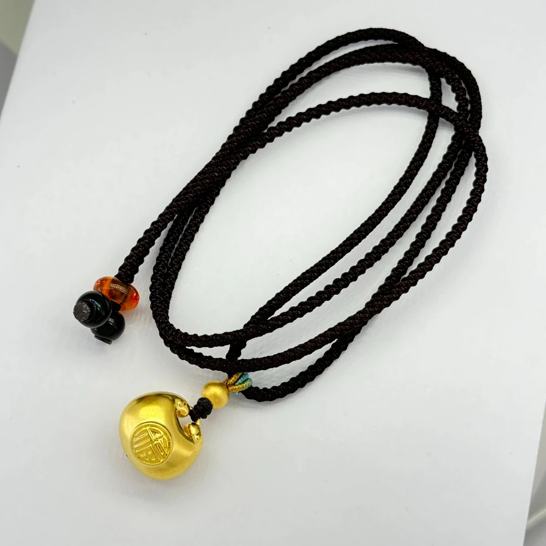 【陈晨专享】足金999饰品 大胖福顶珠（编绳款） BP 5058