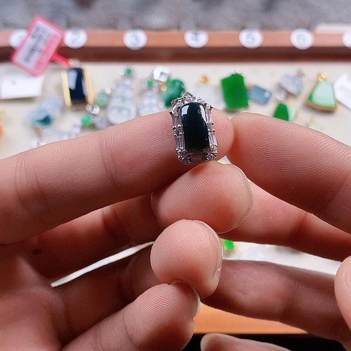 翡翠银S925镶嵌颈饰