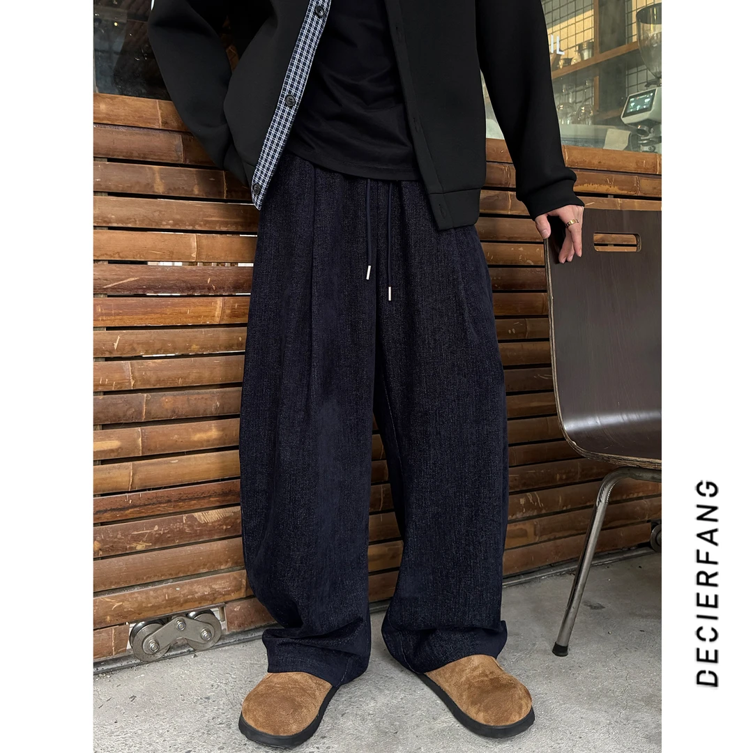 【定制莱赛尔面料】秋季新款时尚百搭设计师款老钱风休闲裤
