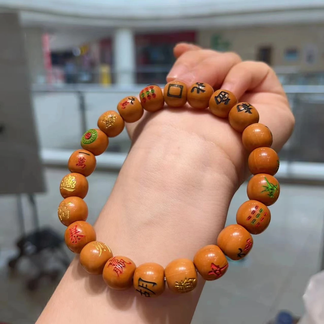 新品猴头麻将单圈手链文玩时尚饰品佛珠胡手串简约