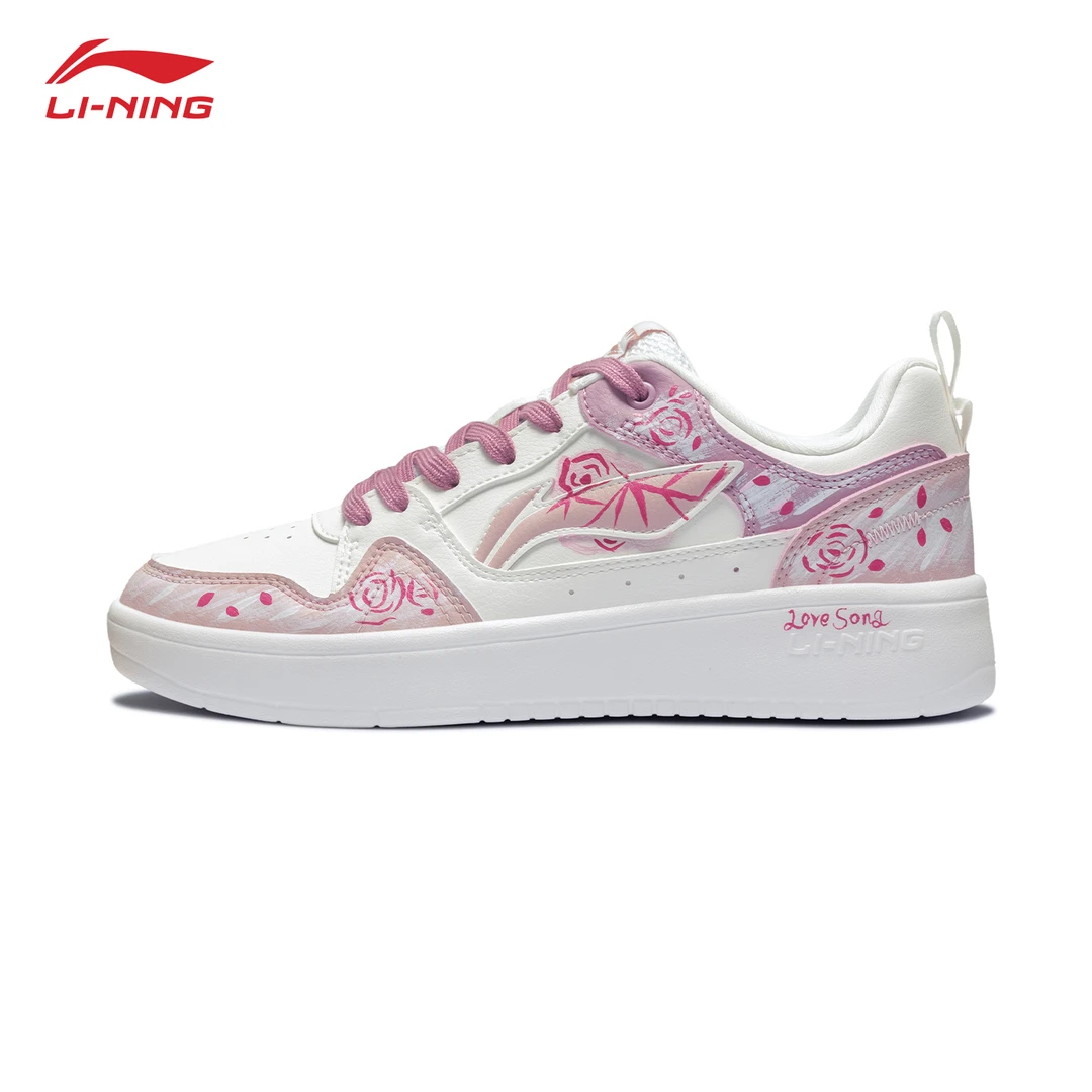 李宁女鞋【特别定制】行初2 玫瑰之恋 女鞋板鞋透气轻便休闲鞋百搭