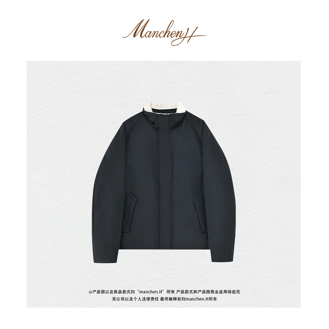 Manchenh"家属~雪道飞驰"LP滑雪系列科技三防面料拼针织领鹅绒服