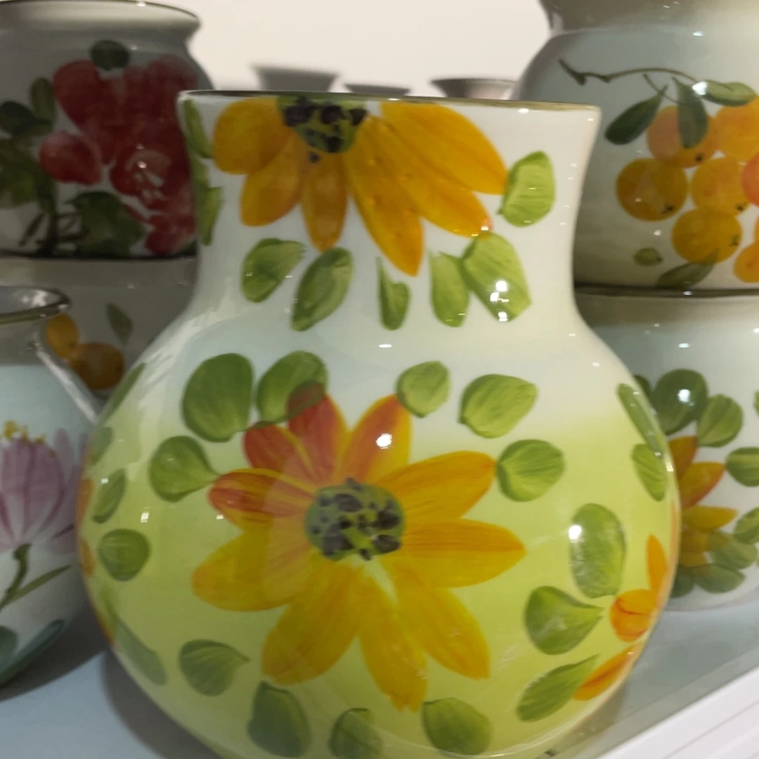 瓶景德镇手绘花瓶