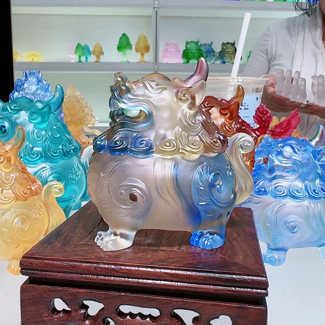 【闪购商品】手工艺品琉璃狻猊香炉小号