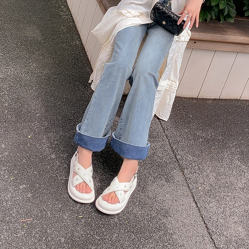 8016/4.5cm牛皮凉鞋