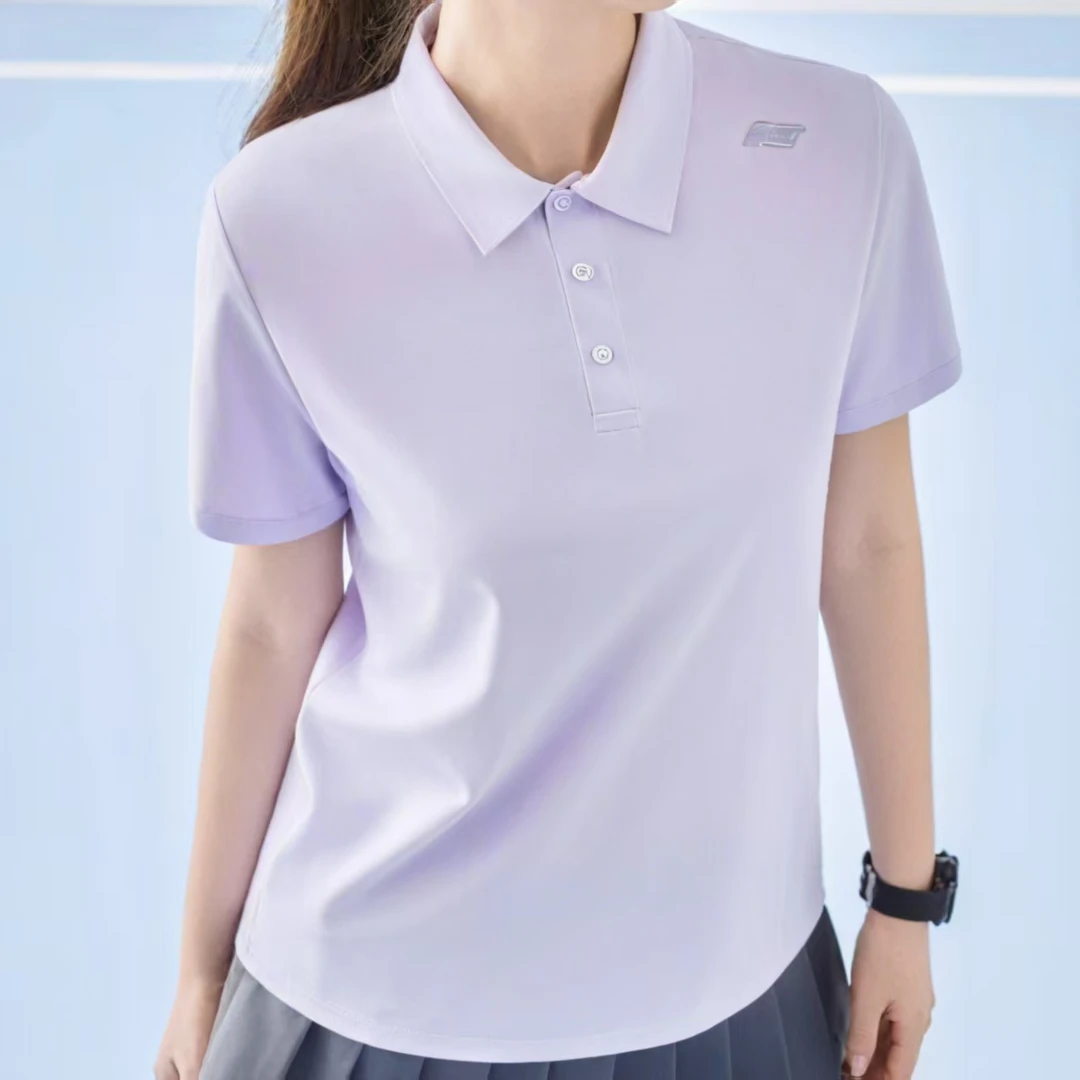 女款【5101】夏季冰丝动感透爽polo衫短袖