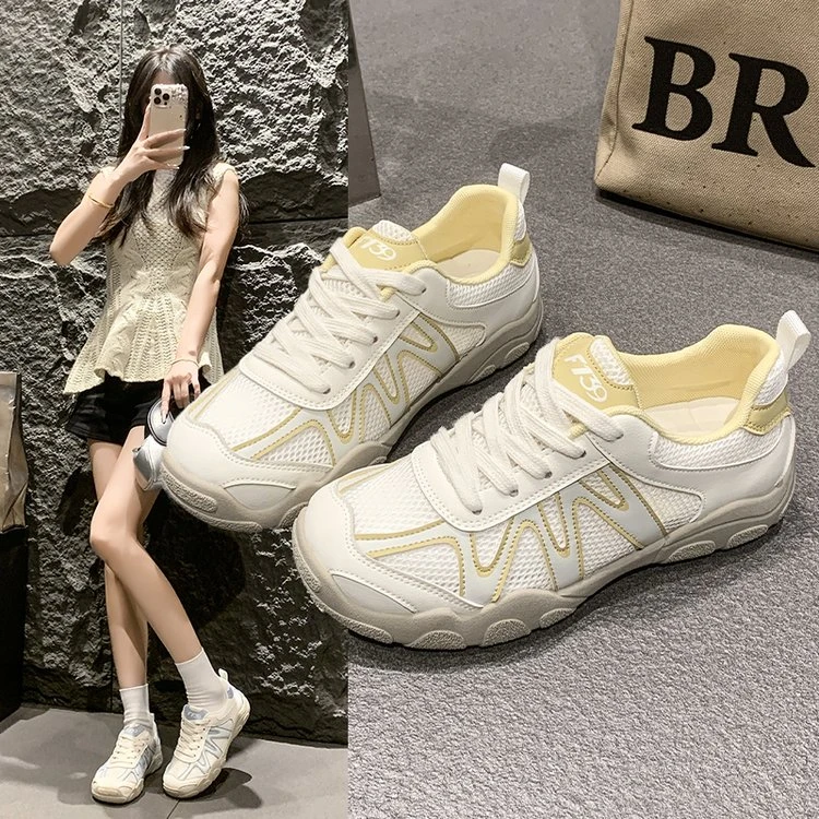2025早秋新款品牌女鞋软皮老爹鞋户外休闲运动德训鞋子