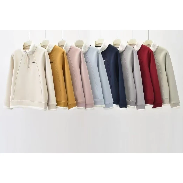 1180款-冬季新款加绒加厚百搭女款卫衣