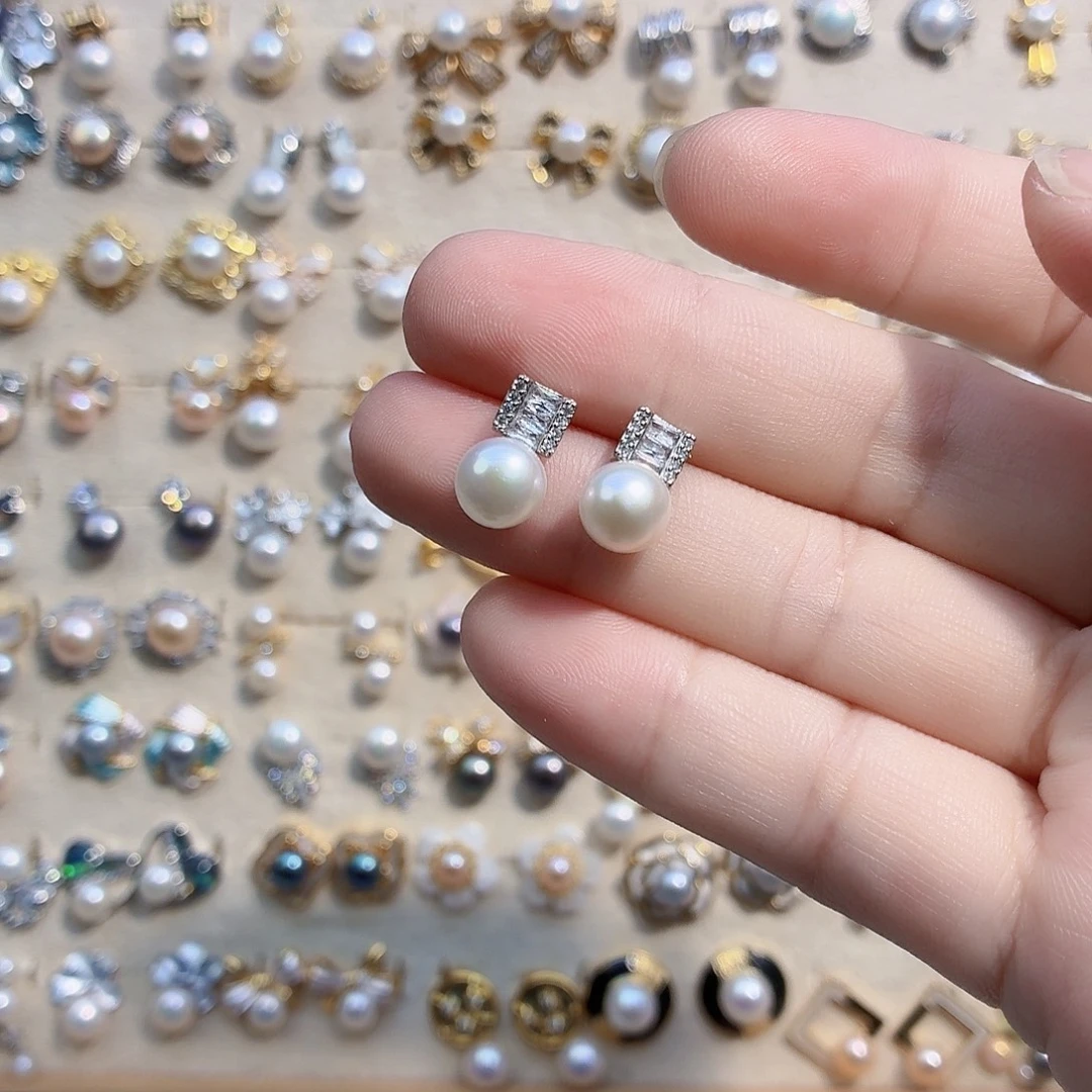 合金耳饰淡水珍珠