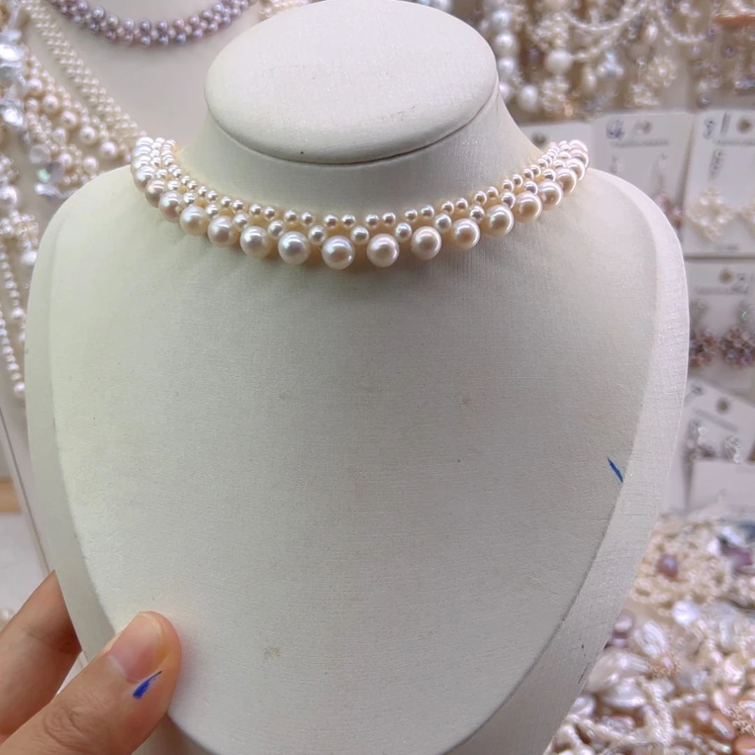 淡水珍珠耳环未镶嵌项链