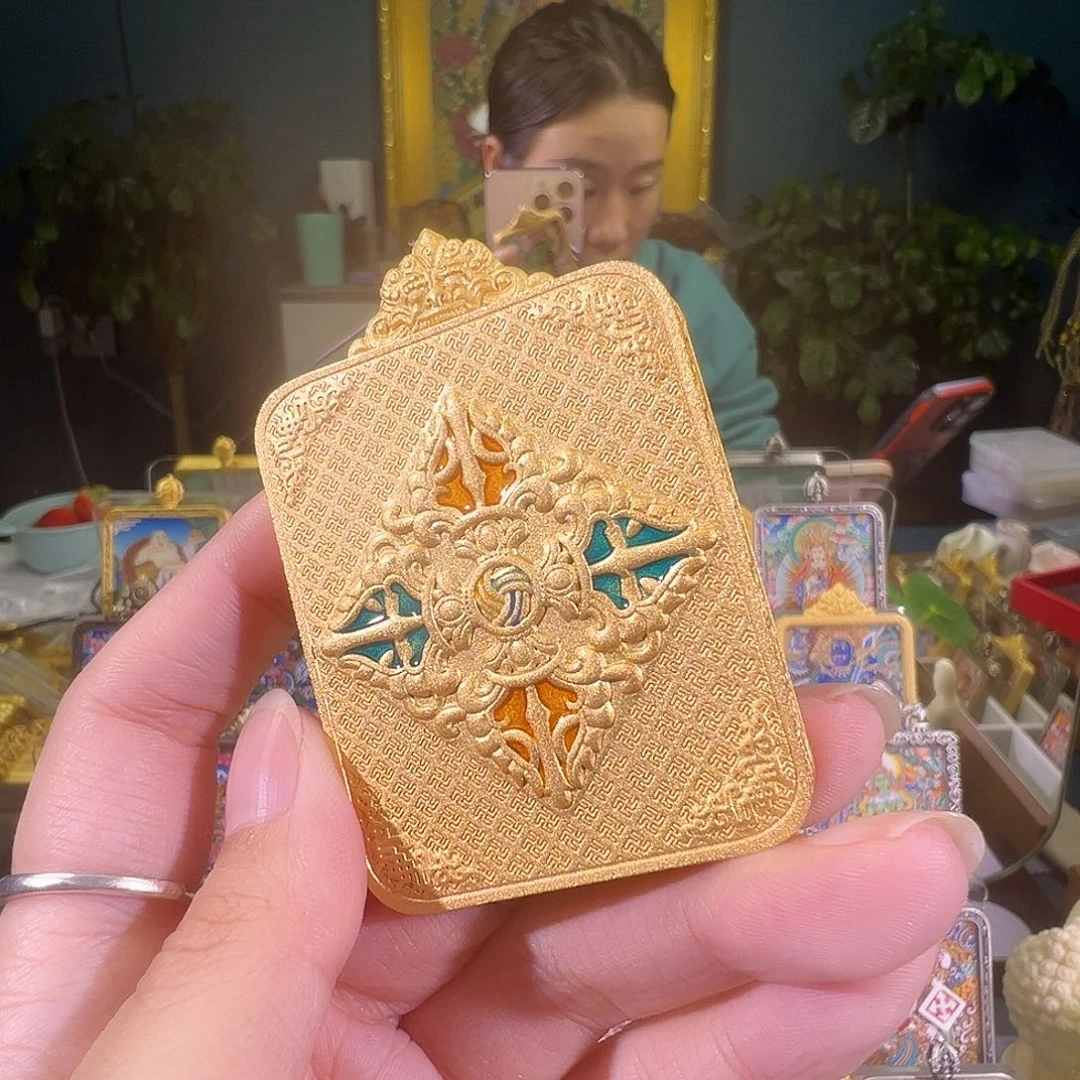 吊坠A****i绿度母热贡纯手绘唐卡补差价