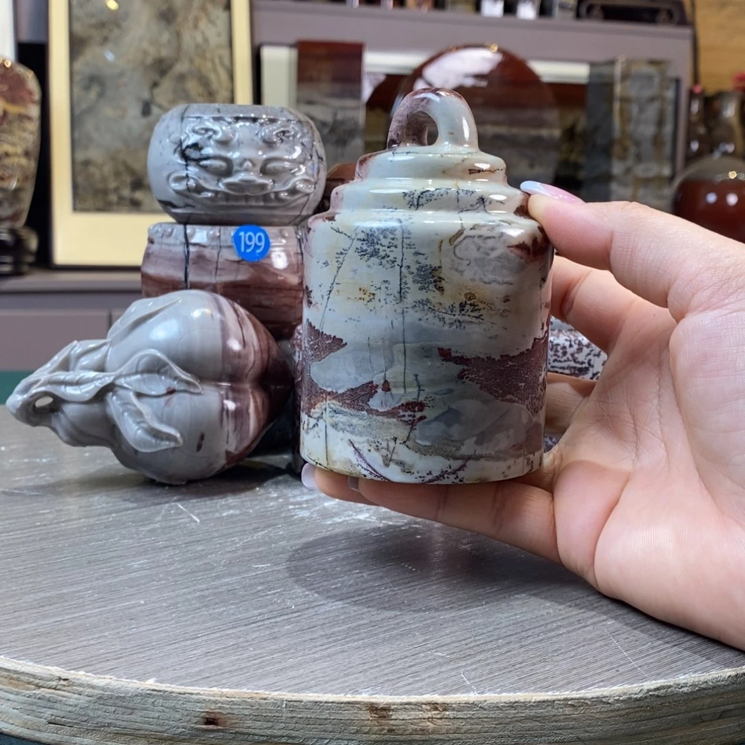 石材广西国画石草花石