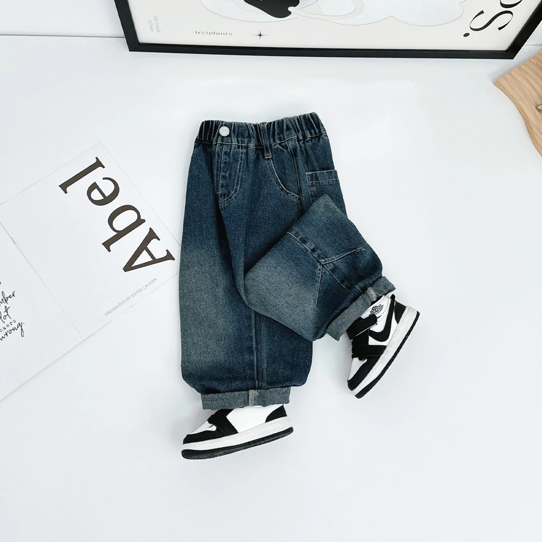 男童裤子秋冬款儿童牛仔裤2025新款秋装时尚 CXF3693悠悠童话童装