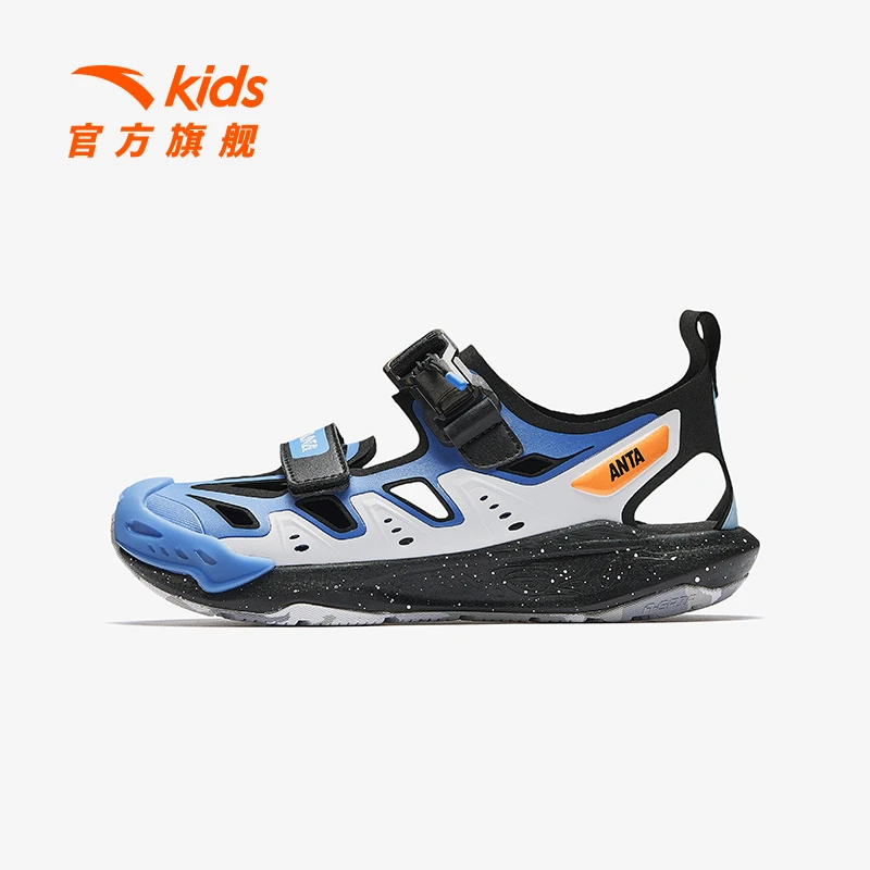 安踏儿童男大童沙滩鞋2025夏季新款舒适防滑耐磨青少年包头凉鞋潮