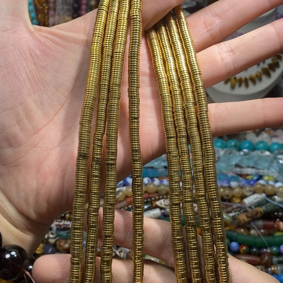 石英质玉未镶嵌，黑胆石直切隔片1×6mm，